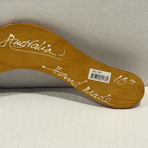 Handmade Australian Wooden Boomerang Native Aboriginal Dot Art Design Souvenir - Picture 5 of 5